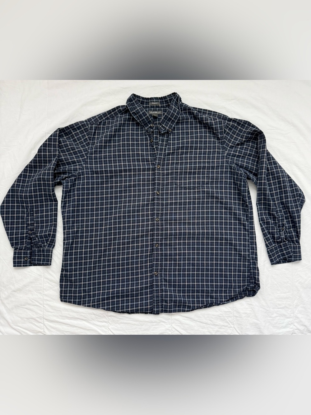 Eddie Bauer Plaid Long Sleeve Button Down Shirt Relaxed Fit Men 2XL